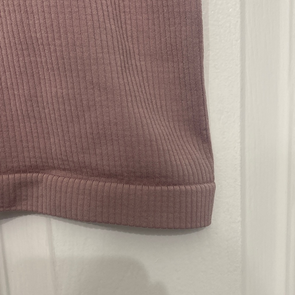 Athleta Dusty Pink Ribbed Tank - Picture 2 of 6